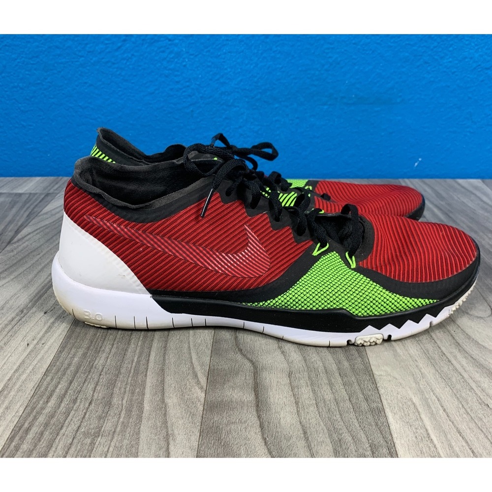 Nike Free Trainer 3.0 V4 Red Running Shoes #749361-066 Men's Sneakers Size 11.5